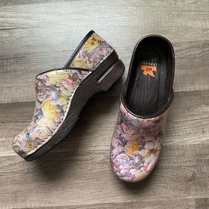 Dansko XP Floral Nurse Non Slip Clog Shoes